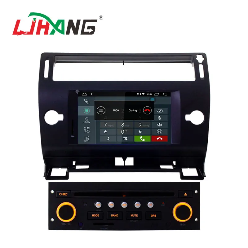 Cheap LJHANG Android 9.0 Car Multimedia Player For Citroen C4 C-Triomphe C-Quatre 2004-2012 WIFI GPS Navi 1 Din Car Radio Stereo Audio 1