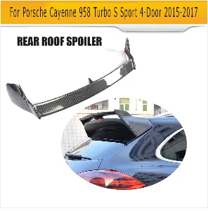 Задний Средний спойлер из углеродного волокна для Porsche Cayenne 958 SUV 4 двери 2015-2017 GTS S Sport trunk trim sticker