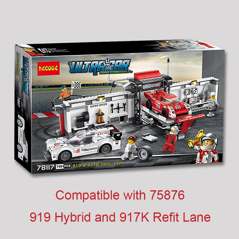 

Super Racers Series Speed Champions 919 Hybrid And 917K Refit Lane 75876 Legoingly Building Blocks Brick Christmas Toys