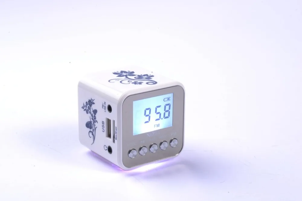 Мини fm радио динамик с поддержкой экрана USB SD карта портативный электронный MP3
