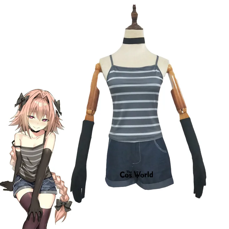 Fate Grand Order Apocrypha Rider Astolfo Asutorufo Летний жилет без рукавов топы рубашка шорты наряд