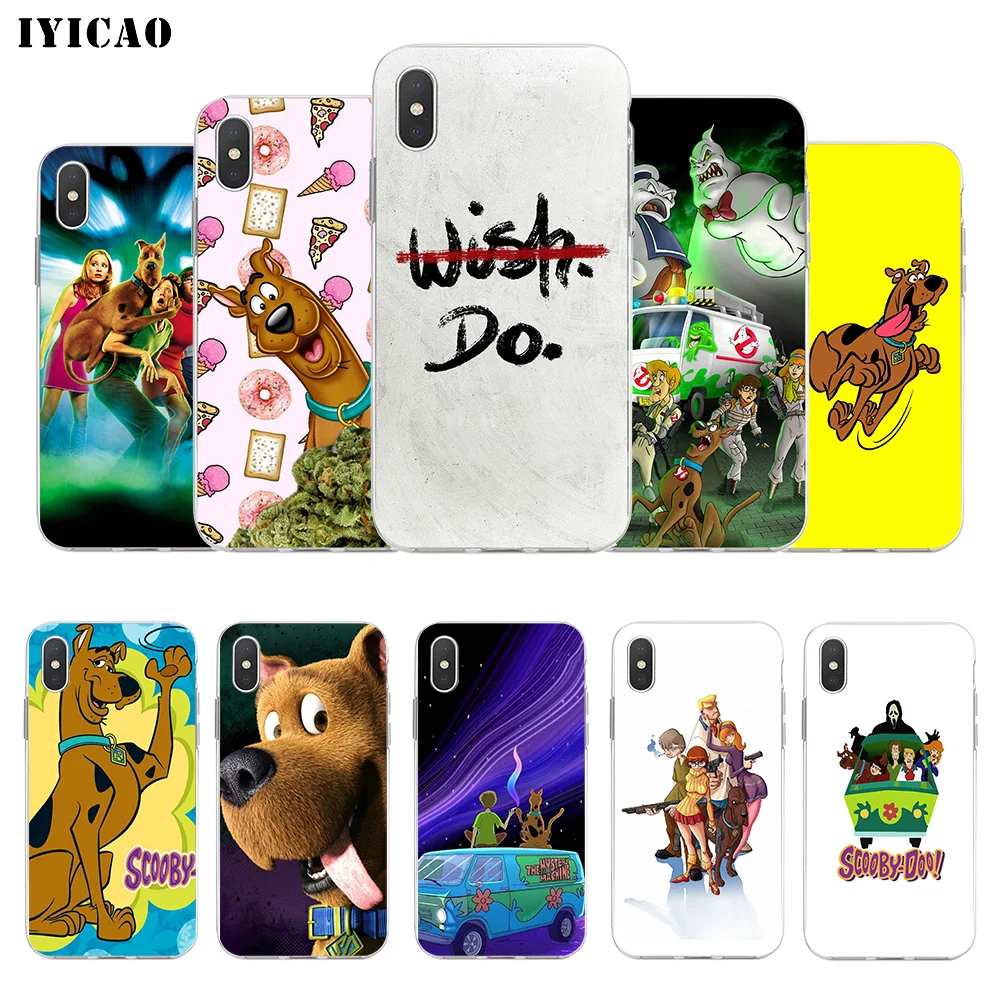 

IYICAO scooby doo movie Soft Silicone Phone Case for iPhone X XR XS MAX 6 6s 7 8 Plus X 5 5S SE TPU Cover