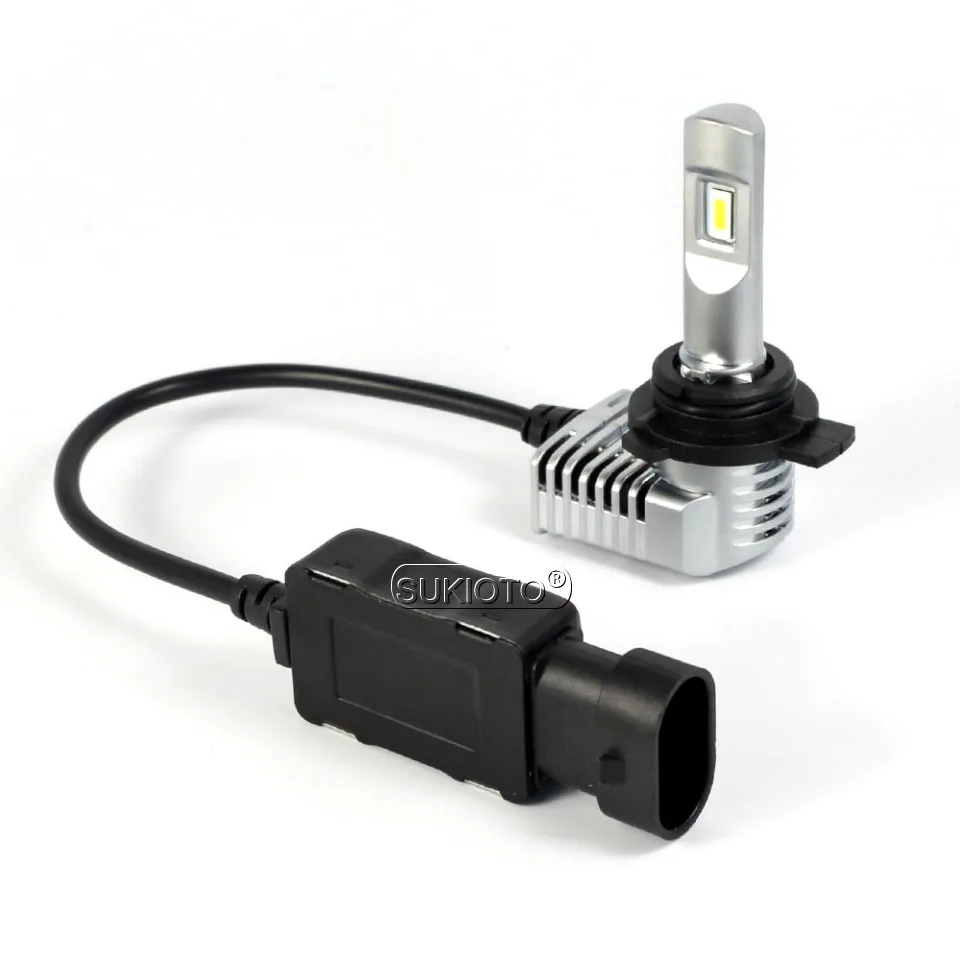 SUKIOTO 2PCS LED Headlight H7 H11 H8 HB4 HB3 9004 5202 H16EU Auto Headlamp Bulbs 5 Patent LED 6500K 40W Car Styling accessories (3)