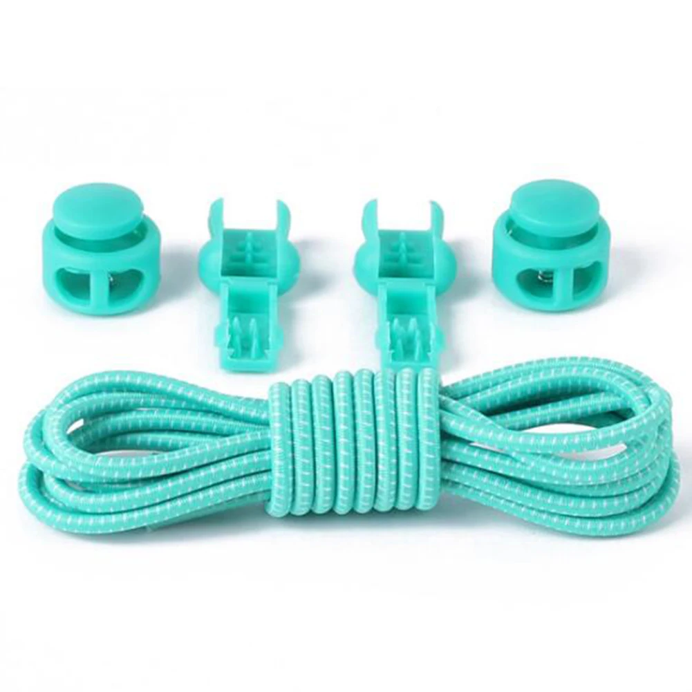 90-100cm plastic buckle + Elastic rope Stretching Lock lace a pair Of Locking Shoe Laces Running Jogging Travel Sneaker Shoelace