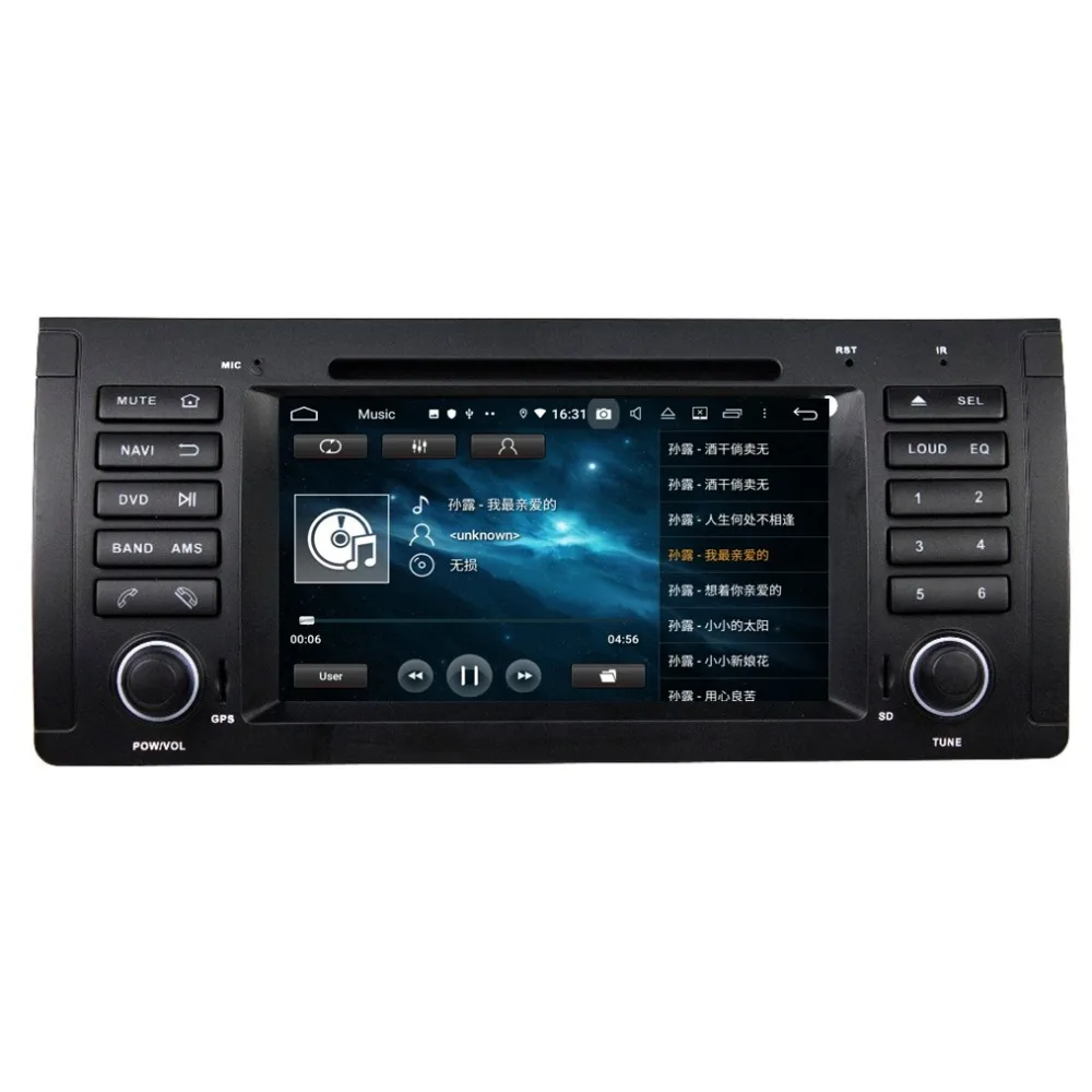 Discount DSP 4GB RAM 8-Core 1 din 7" Android 9.0 Car Radio dvd Player for BMW M5 E39 X5 E53 With GPS Bluetooth 4.2 WIFI USB Mirror link 6