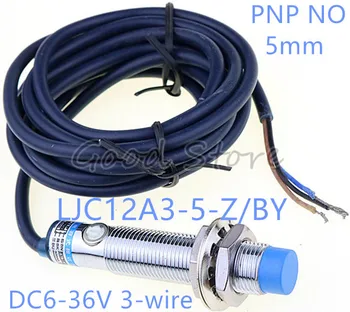 

1Pcs LJC12A3-5-Z/BY M12 Three Wire DC PNP NO 5mm distance measuring capacitive proximity switch sensor Blue Head