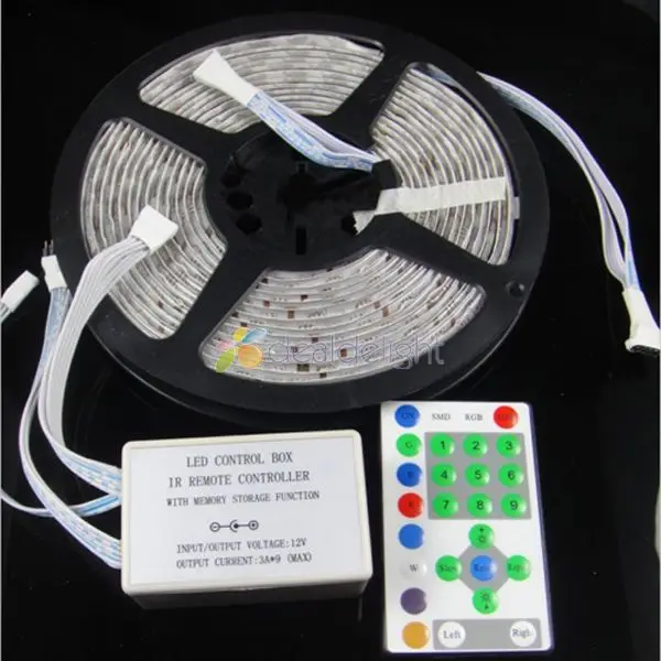 

New 5M 270 leds 54led/m Dream Color Horse Race RGB 5050 SMD flexible Light strip IP65 Waterproof car/bar decoration + IR remote