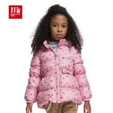 Filles manteau enfants hiver vers le bas veste imprimé floral outwear pour les filles de coton-rembourré hiver outwear épais à capuche pour enfants