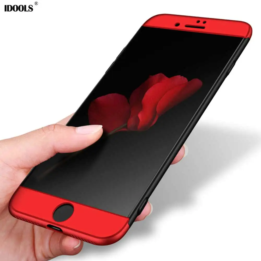 

IDOOLS Phone Cover Case For iphone 8 High Quality 2 in 1 Armor Plastic 360 Full Protection For iphone 8 plus Cases For iphone8