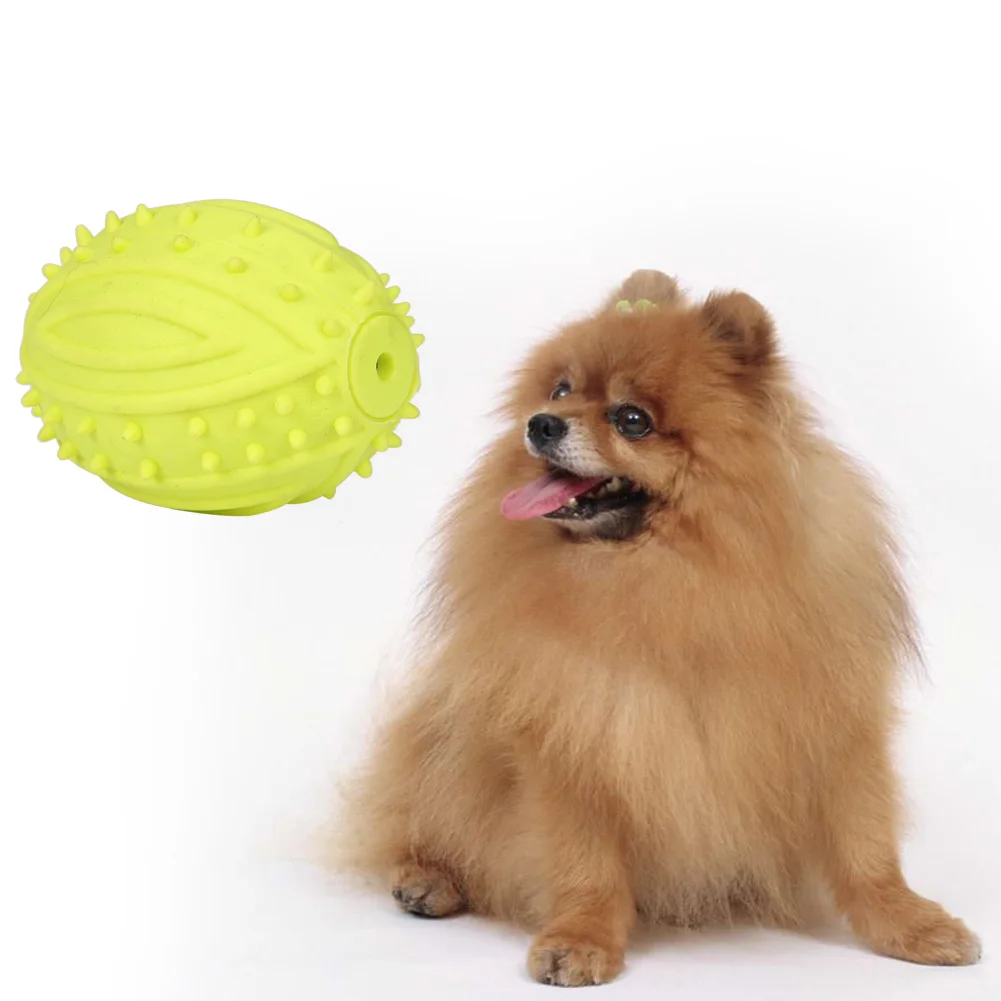 Высококачественный тренировочный мяч для собак TPR, регби, Жевательная обработка, Дозирующий держатель для еды, для питомцев, собак, щенков, кошек, чистка, игра, обучающая игрушка