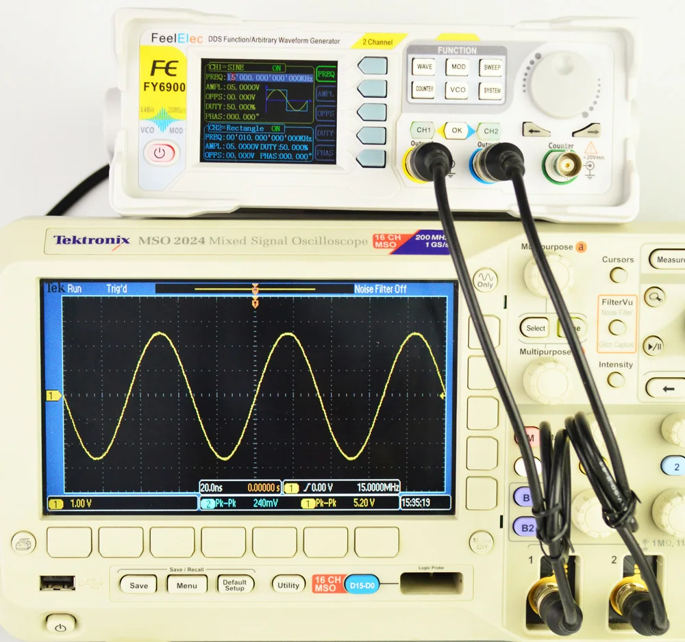 Feeltech FY6900-60M DDS Генератор импульсных сигналов произвольной формы с высоким качеством генератор сигналов синтезатор