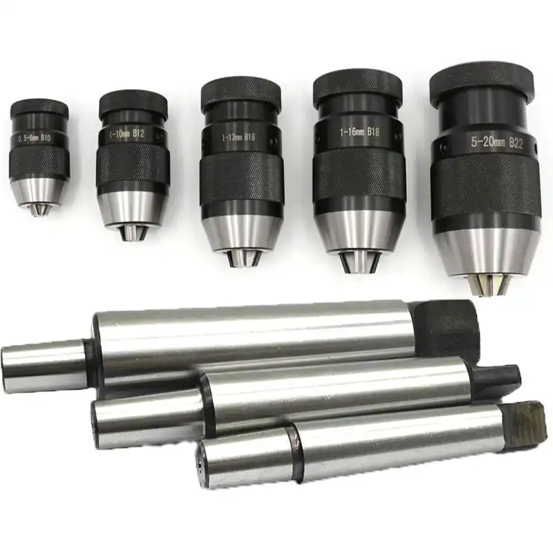 B10 Automatic Locking Drill Chuck Milling Machine Steel CNC Lathe Tool Holder