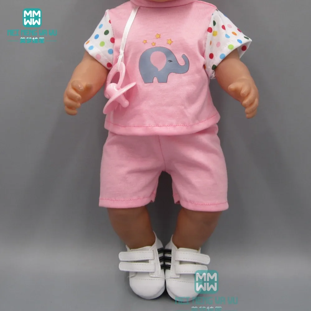 Baby clothes for doll fit 43 cm toy new born dolls accessories T shirt