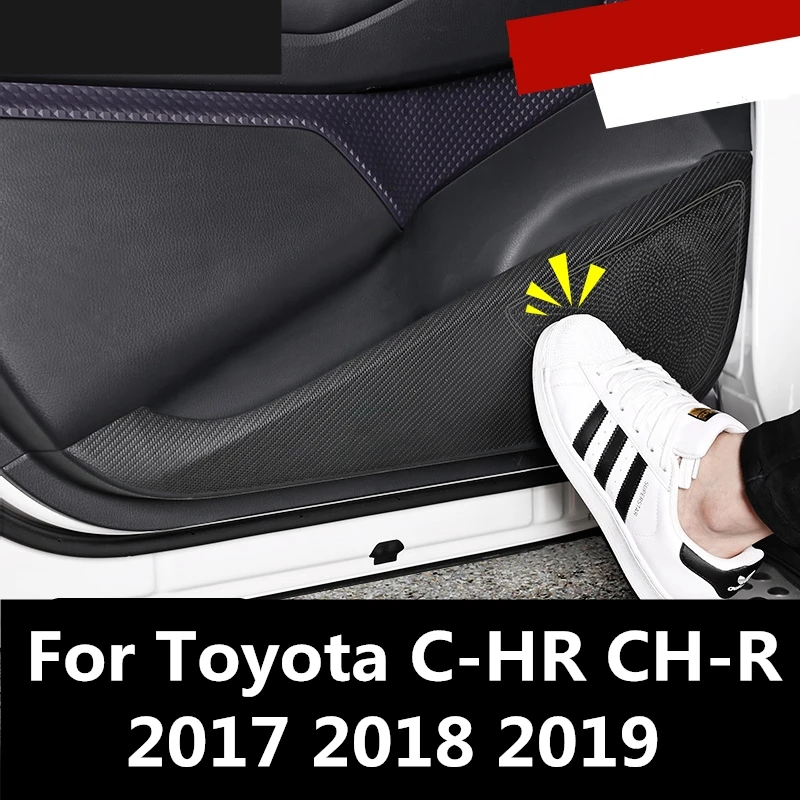 

Car-Styling Protector Side Edge Protected Anti-kick Door Mats Cover case Auto Accessories For Toyota C-HR CH-R 2017 2018 2019