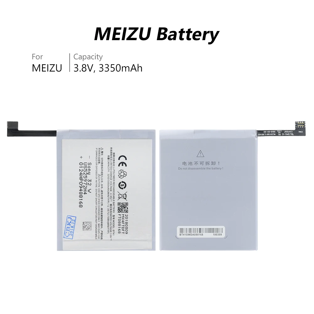 100% Новый оригинальный YCDC BT41 Аккумулятор для Meizu MX4 Pro смартфон 3350 мАч большой
