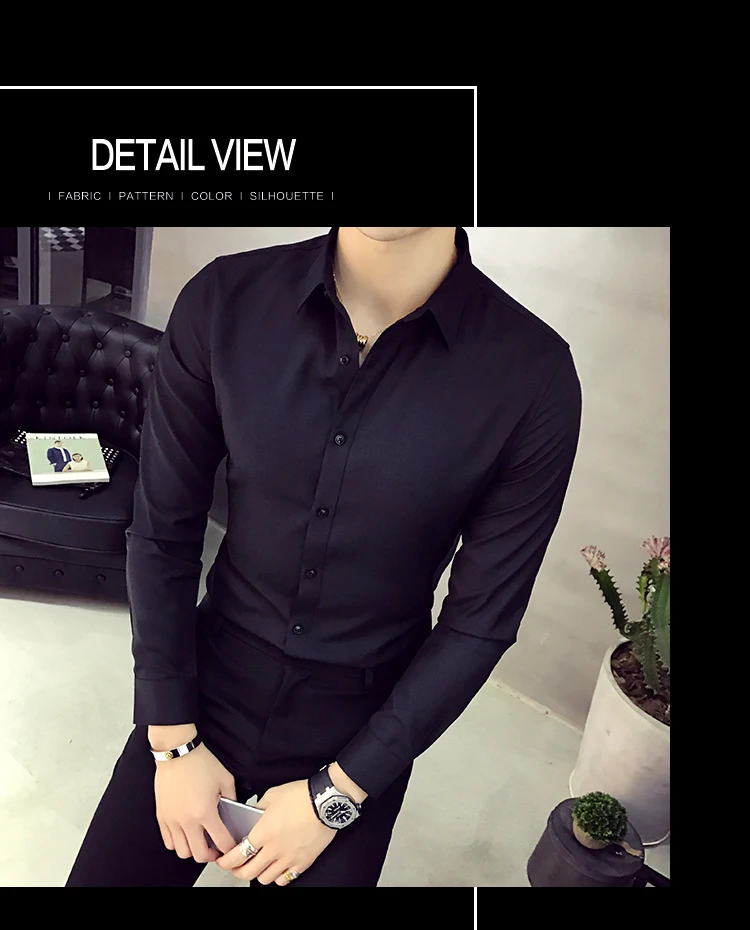 Новые мужские рубашки джокер чистый цвет Укороченная рубашка с длинными рукавами культивировать нравственность мужская куртка