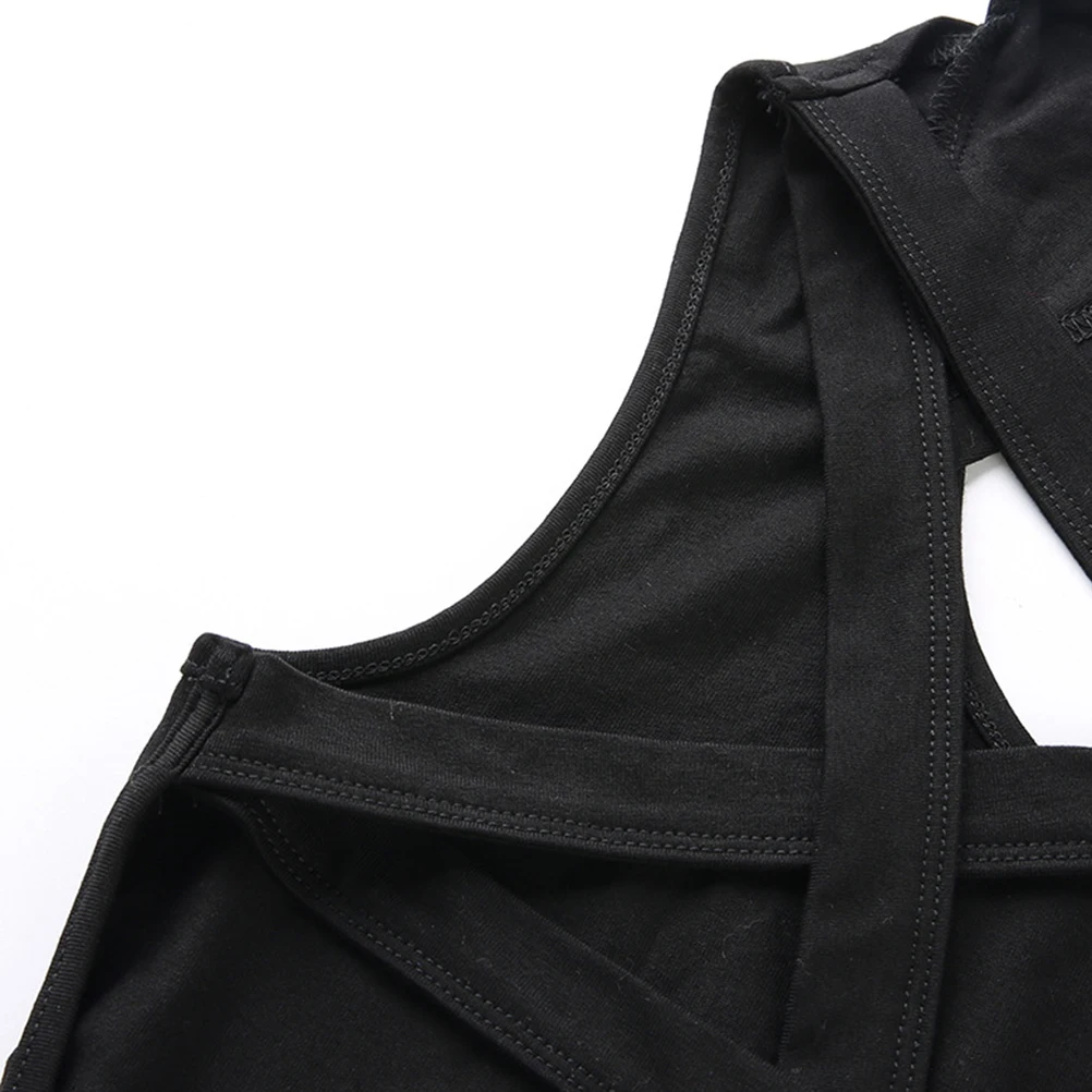 Sexy Pastel Gothic Hooded Jumpsuits Women Backless Cross Strap Back