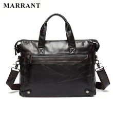 MARRANT Business Men Bags Genuine Leather Men Laptop Bag Briefcase Famous Brand Men Crossbody Handbag Casual Men’s Shoulder Bag
