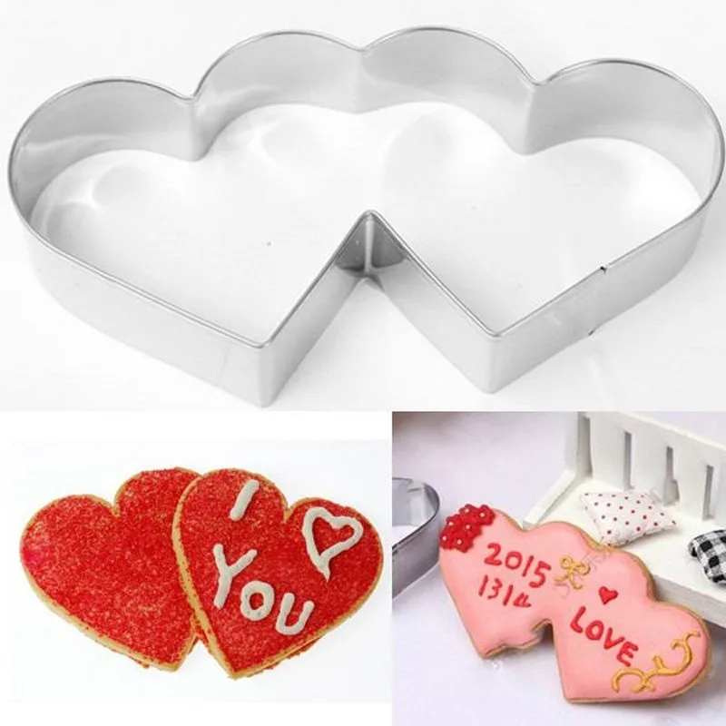 4 Pcs Packed Cookie Stainless Steel Cutter Kuchen Schokolade Mould Lovers Heart