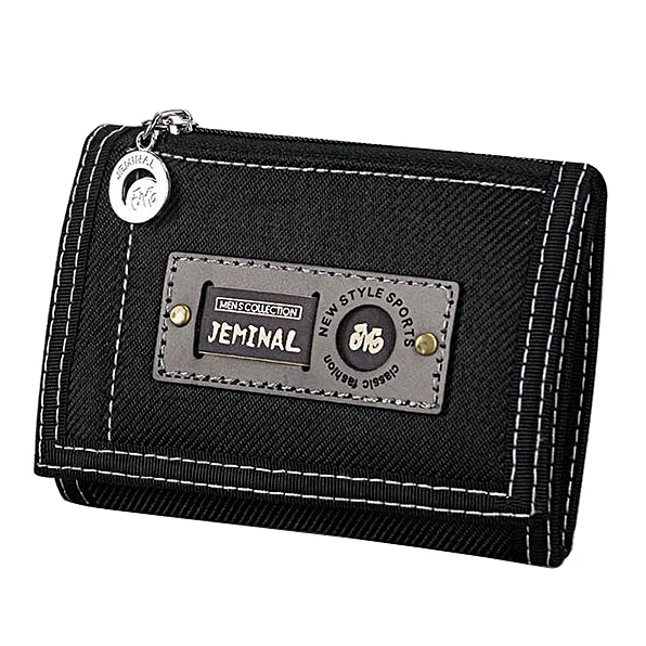  Men Wallets Hasp Zipper Canvas Male Purses Short Wallet Good Qaulity Cards ID Holder Money Bags Clu - 32235595790