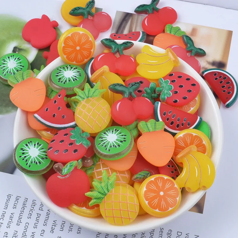 

15PCS Addition Fimo Slices Slide Charms for Slime Supplies Kit Fluffy Slimes Fruit Polymer Clear Slime Accessories Putty Clay