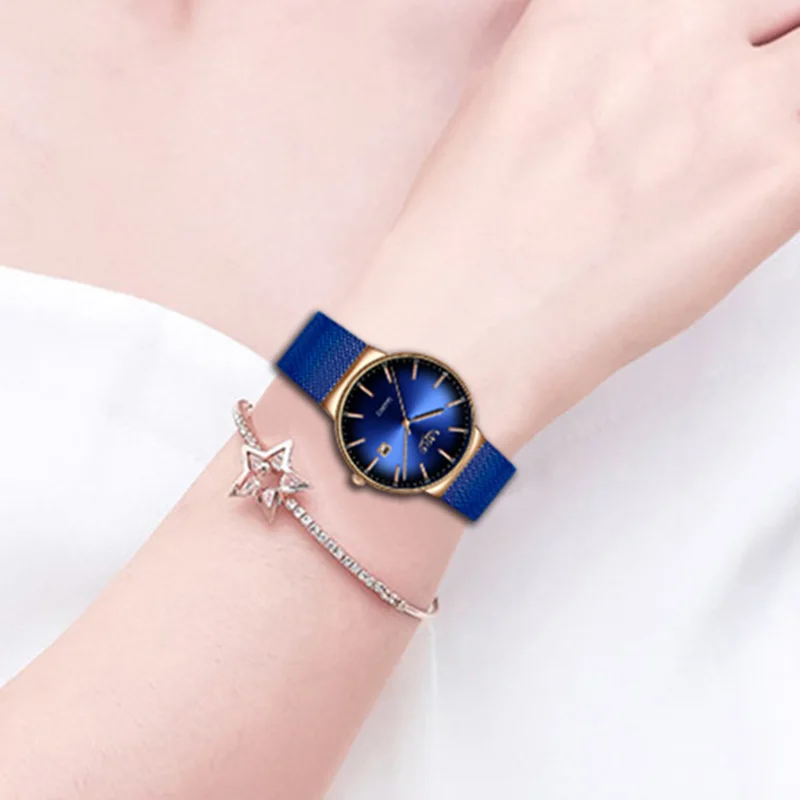 Goede Montre Femme LUIK Nieuwe Luxe Dames Horloge Mode Eenvoudige Horloges Womens Mesh Riem Quartz Horloge Vrouwen Klok Relogio Feminino