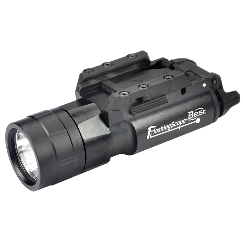 Lúmen à Prova de Intempéries Âmbito Pistola Revólver Arma Lanterna Piscando Led White Light Fit Picatinny Rail Universal 420