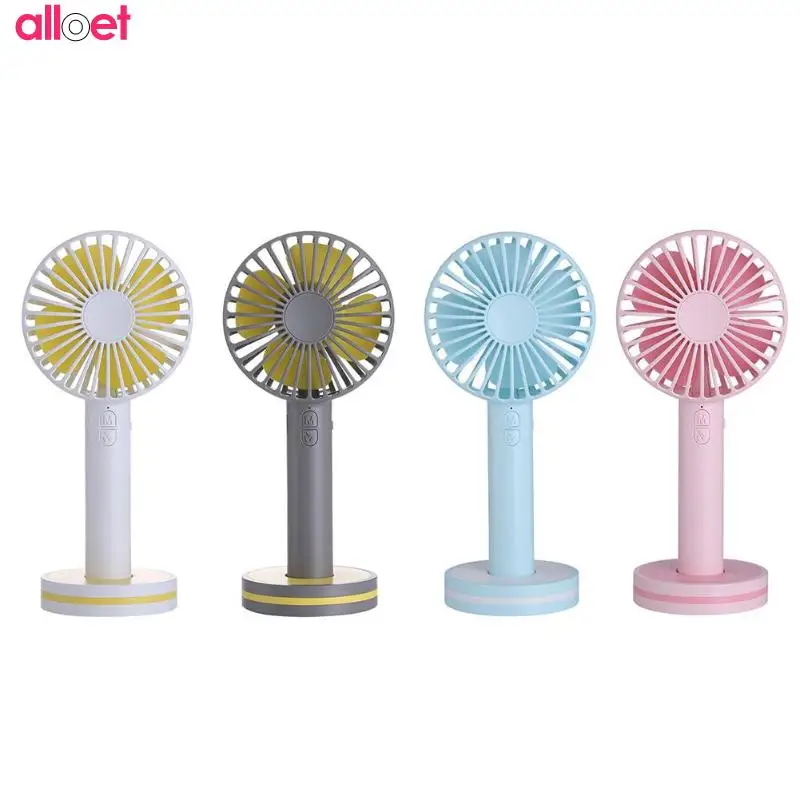 

Creative Macaron Powerful Rechargeable Cooling Fan 2000mAh Portable Hand Fan For Travelling Outdoor Office with Cosmetic Mirror