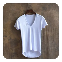 Front Short Back Long ArcHem Tshirt Men Brand Clothing Hip Hop T shirt Men T Shirt