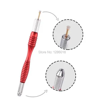 

Hot Sale 10pcs Professional Tattoo Eyebrow Line Manual Permanent Makeup Pen For Microblading needles 3D Tebori Blade Holder pen