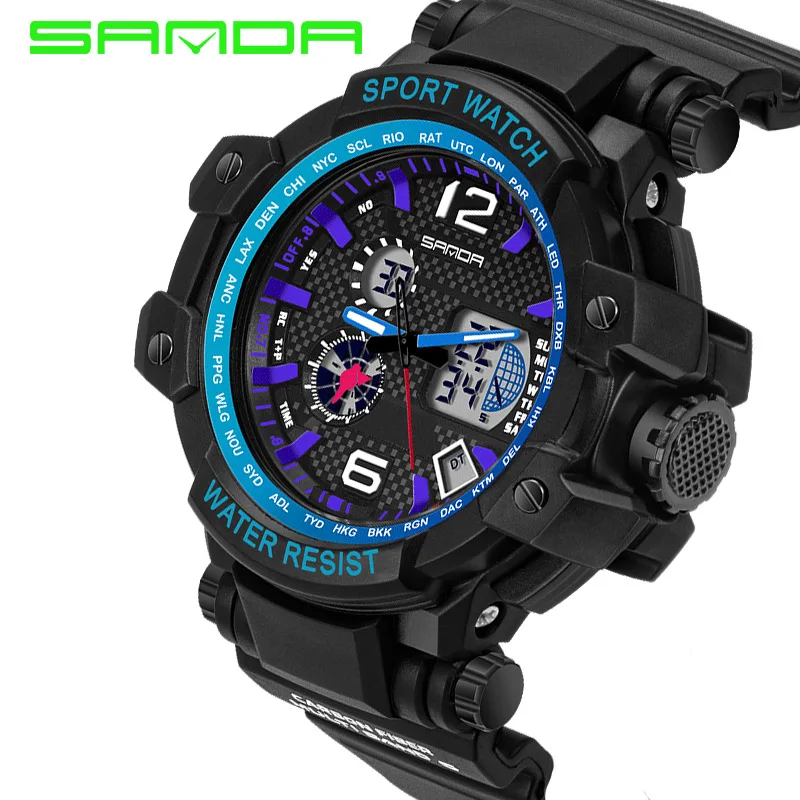 

2018 New Digital-watch Sanda Sports Men Watches Outdoor Digital Watch Clock Military Army Climbing Hiking Hours Montre Femme