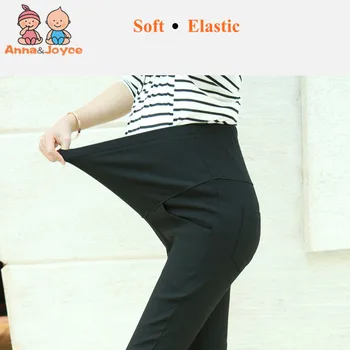 

Spring Trousers Elastic Pencil Pants for Pregnant Women Elastic Pants Bottoming Pants Black Navy Blue
