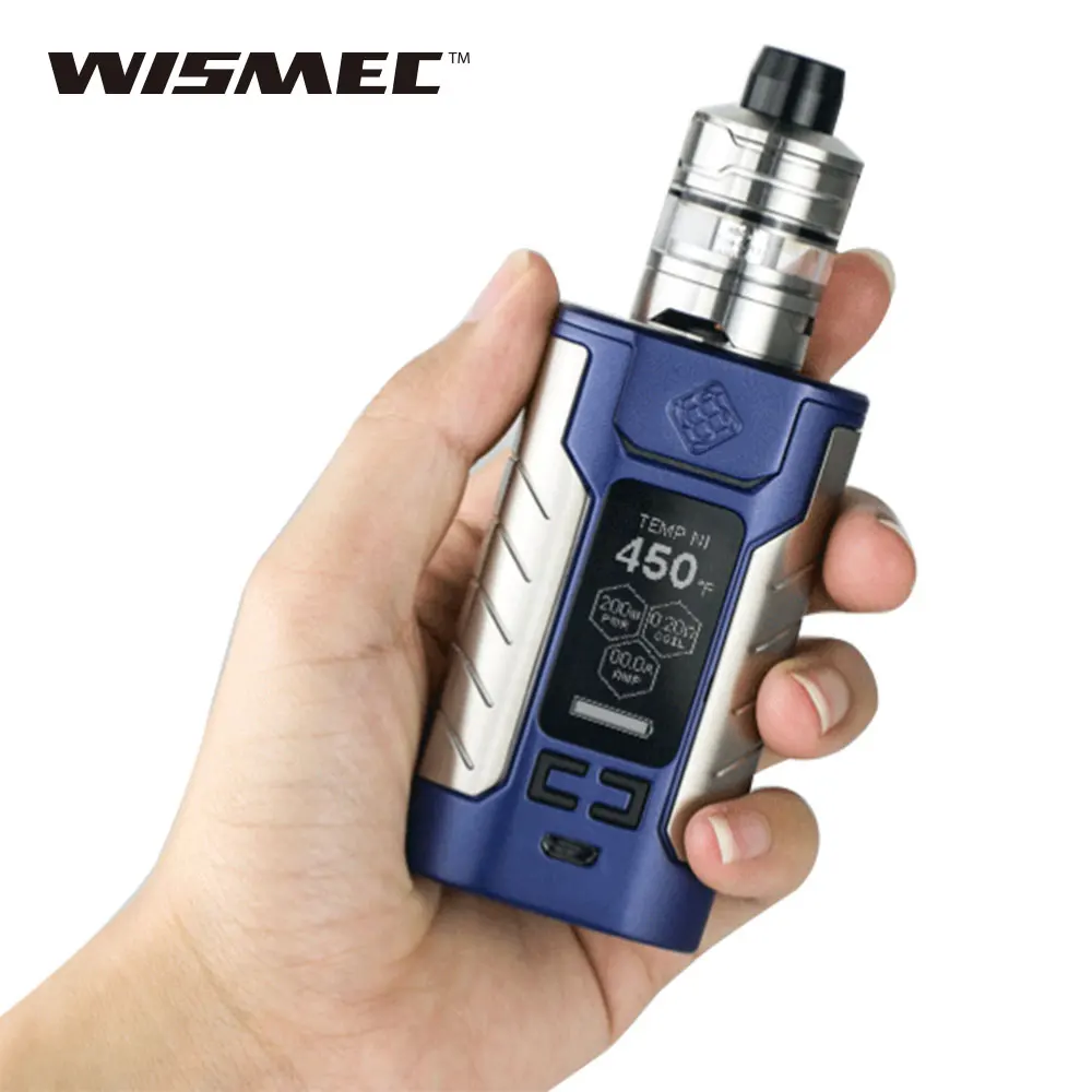 Распродажа 200 W WISMEC извилистые FJ200 тк кит w/2 мл/4 мл атомайзер-разделитель встроенный 4600 mAh Батарея и Макс Выход 200 W электронная сигарета