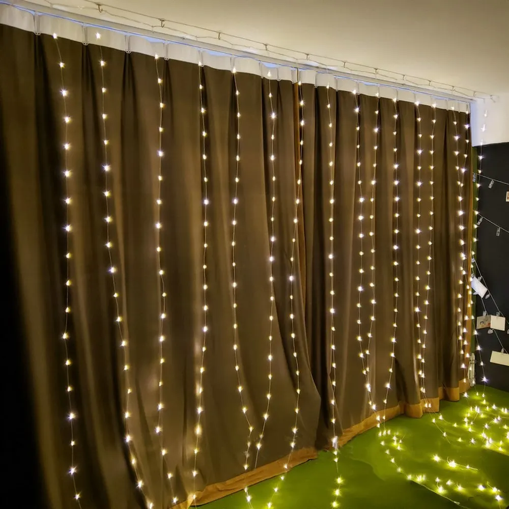 СВЕТОДИОДНАЯ Гирлянда красивые Decoracion Волшебные светодиодные фонарики струны Праздничные рождественские огни с штекером 3x3M 480 светодиодный
