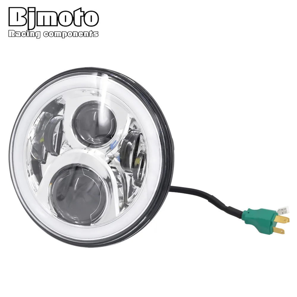 

HL-050 7" Round Daymaker LED Headlights 7 Inch Motorcycle Projector Headlight RGB Angel Eyes DRL Wireless without APP For Harley