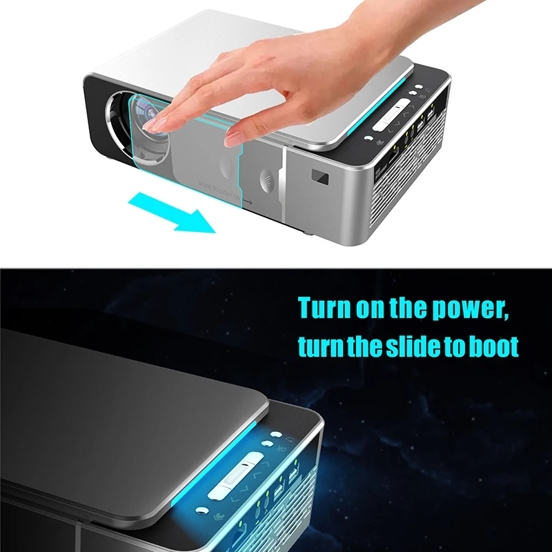  Everycom T6 LED Video Projector HD 720P Portable HDMI Option Android Wifi Beamer Support 4K Full HD