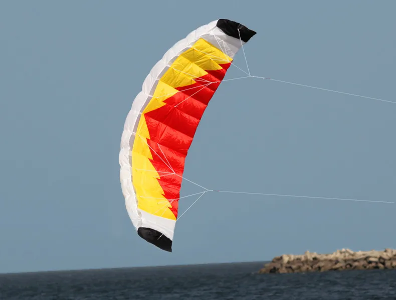 New High Quality Sports  2 m  Dual Line Parafoil Parachute Kites  Sports Beach With Kite Handle and String Easy to Fly 5