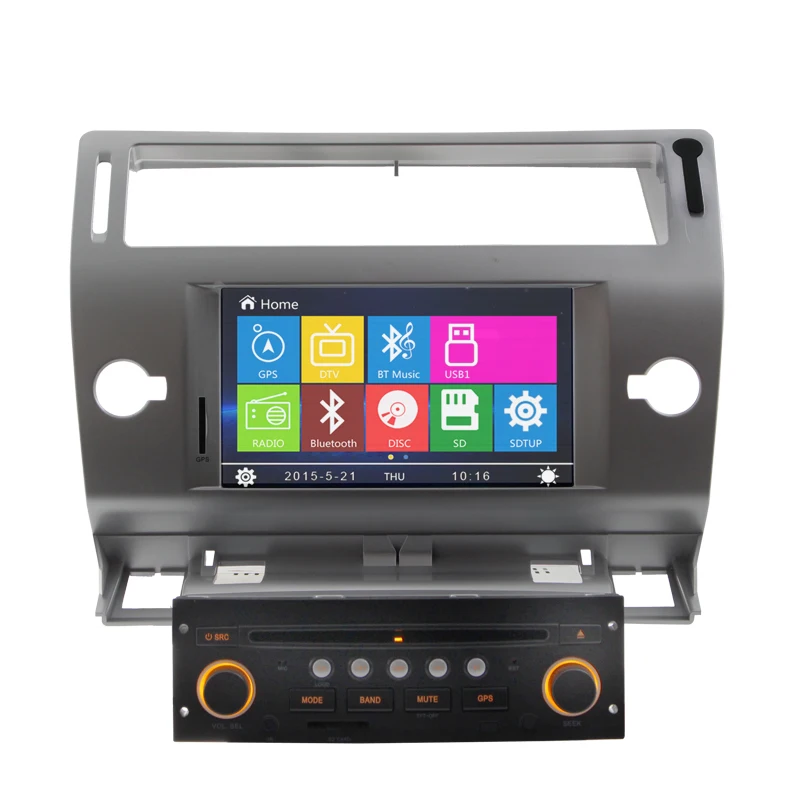 Car Media playe for For Citroen C4 picasso Steering Wheel Control 2 Din7 Dual Core HD