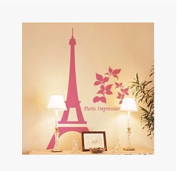 

Removable "Paris impression" of the city backdrop stickers living room wall stickers room
