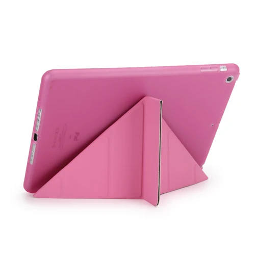 Смарт Услуга/сна чехол для нового iPad 9.7 A1822 Мода ультратонких+ Мягкий ТПУ прозрачный задняя крышка Подставка+ один Stylus подарок - Цвет: pink