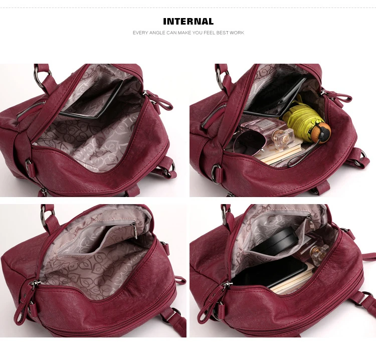 Модный брендовый женский рюкзак из искусственной кожи 3 в 1, маленький женский рюкзак с защитой от кражи, сумочка, женская сумка на плечо для девочек