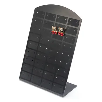 

36 pair 72 Holes/set Black Plastic Jewelry Holder Organizer Ear Studs Display Stand Showcase Jewelry Display Rack For Women#4681