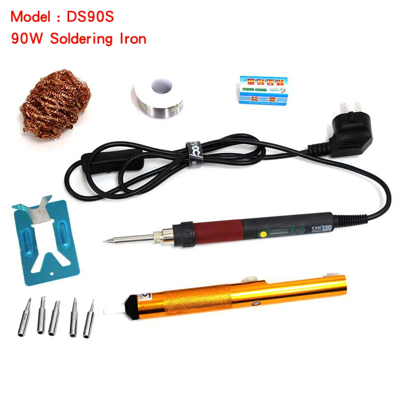 

CXG DS90S Free shipping Soldering Iron heat welding electric Soldering station 220V 90W same as HAKKO welding station