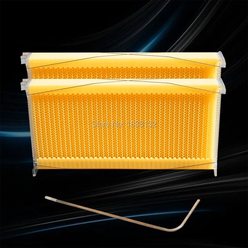 

2Pcs Flow Frames Food Grade Plastic Langstroth Bee Hive Honey Bee Flow Frame From China Factory