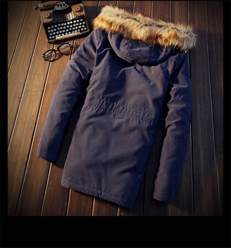XingDeng мужские пальто Зимние Повседневные мужские нарядные Топы мужской тонкий жакет утолщенная меховая верхняя одежда с капюшоном теплое пальто верхняя брендовая одежда
