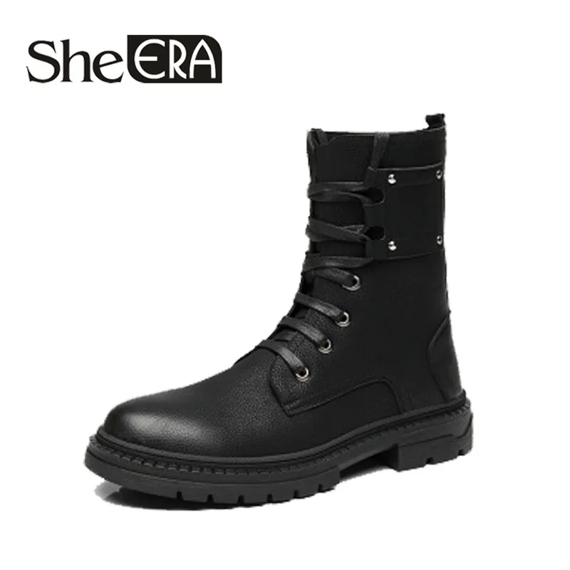Brand Army Boots Men High Military Combat Boots 2018 Metal Chain Boots New Winter High Motorcycle Combat Boots Dropshipping Brand Army Boots Men High Military Combat Boots 2018 Metal Chain Boots New Winter High Motorcycle Combat Boots Dropshipping