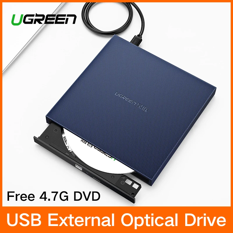 Ugreen USB Optical Drive External USB 2.0 CD/DVD ROM Combo DVD RW ROM