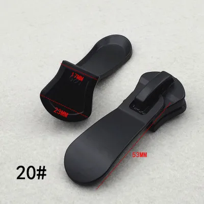 

Free shipping 5pcs/lot 20# Spoon design resin zipper head plastic bags outdoor tent down jacket extra large zipper sliders head
