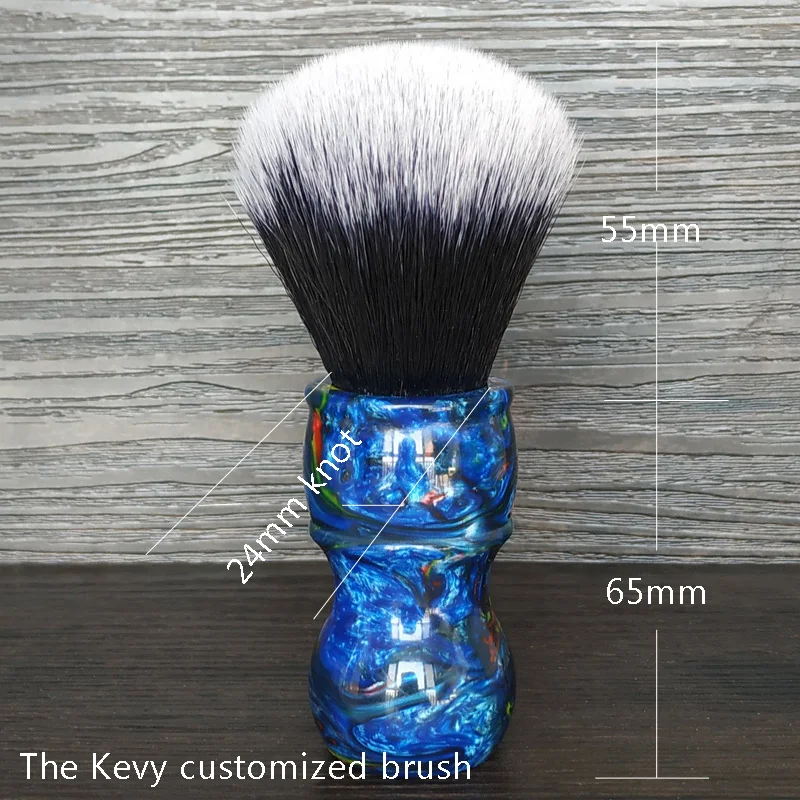 Dscosmetic 24 мм смокинг синтетические волосы узлы щетка для бритья с голубой Галактической смолы ручка для мужчин