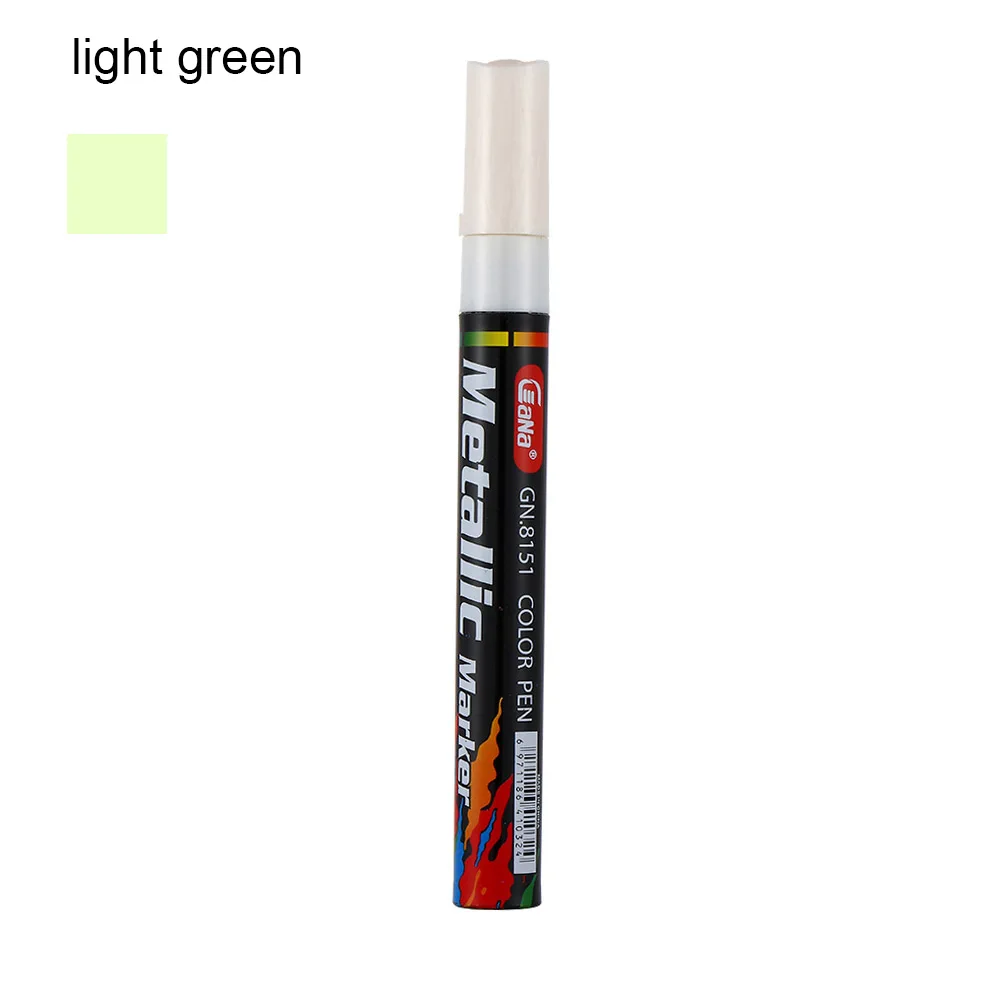 Новая Перманентная краска для шин, ручка для автомобиля, мотоцикла, велосипеда, креативный маркер, цветная Водонепроницаемая масляная ручка, резина/металл/стекло/дерево, краска для шин - Цвет: light green